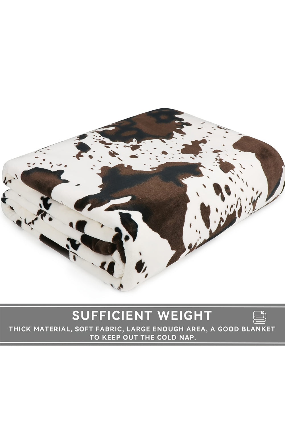 Multicolour Cow Spots Plush Blanket